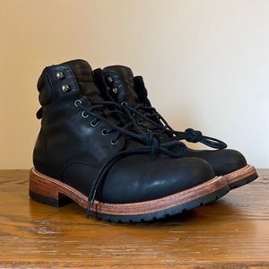 Wilcox Men’s boots “Shiloh” black leather, size 10